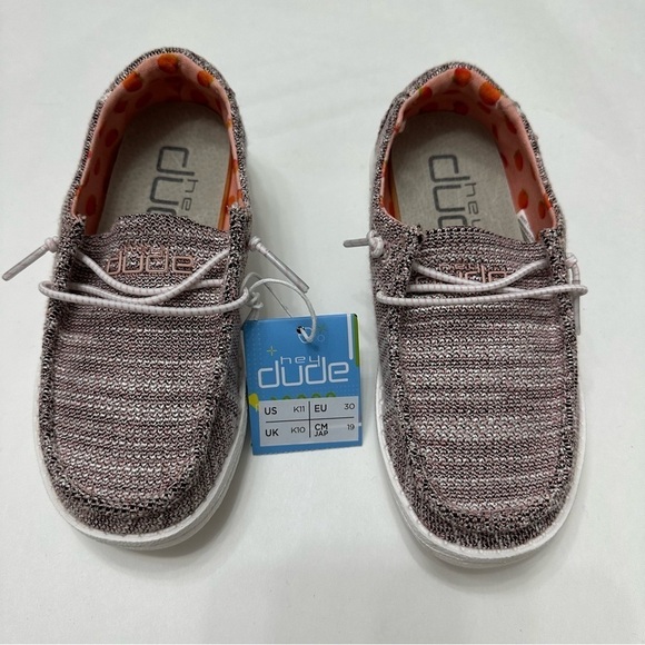 Hey Dude Wendy Youth Stretch Peach Bud Size K11 NEW WITH TAGS - Picture 4 of 6